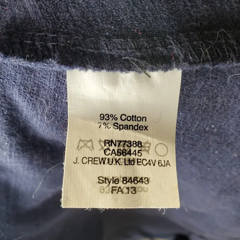 J. Crew Navy Peplum Blouse Small
